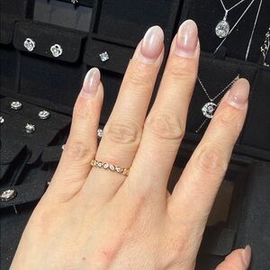 Gold Moissanite Eternity Band - Women Jewelry